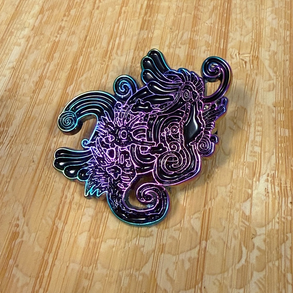Grassroots California x Vincent Gordon Black/Iridescent Seahorse Hat Pin